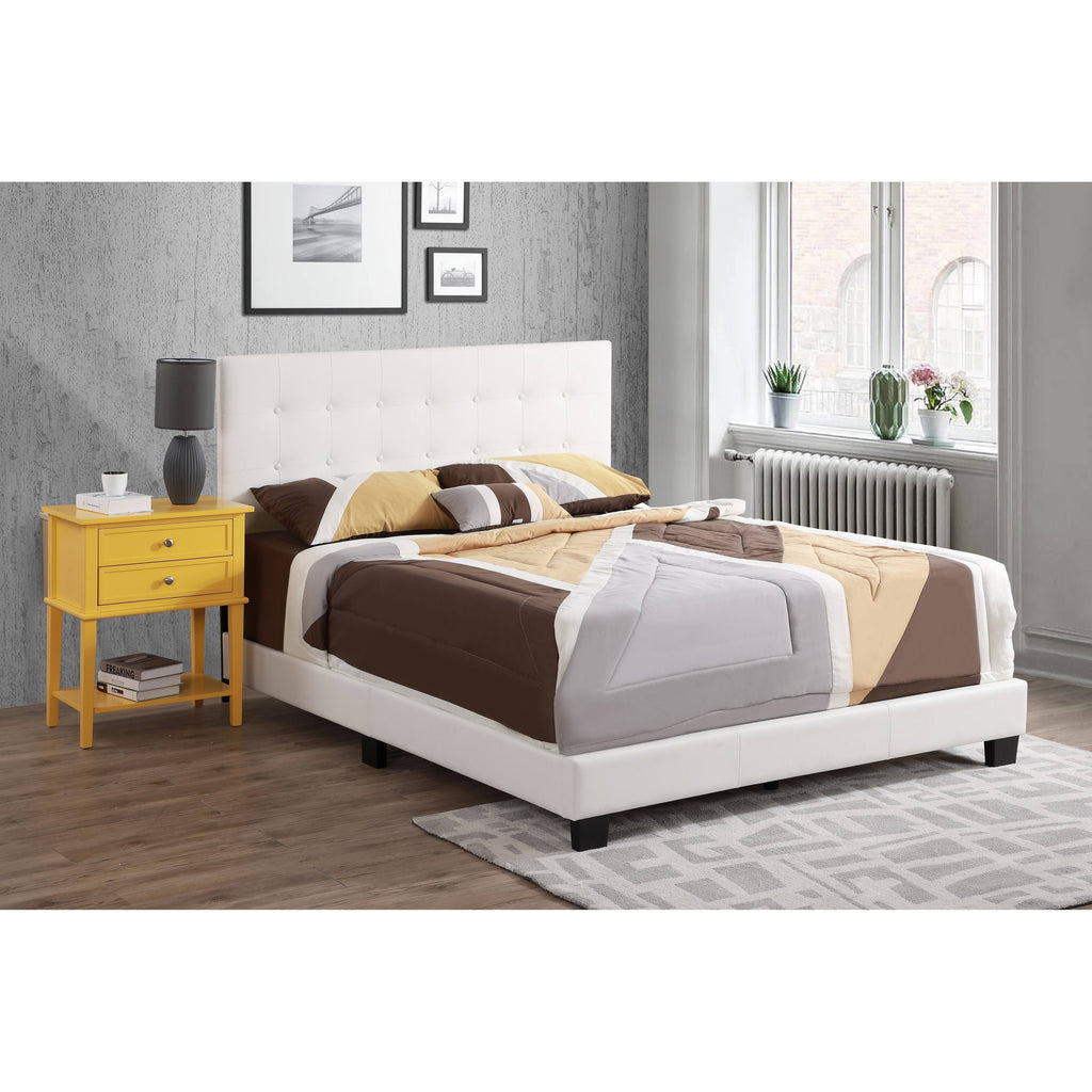 White Full Panel Bed E782