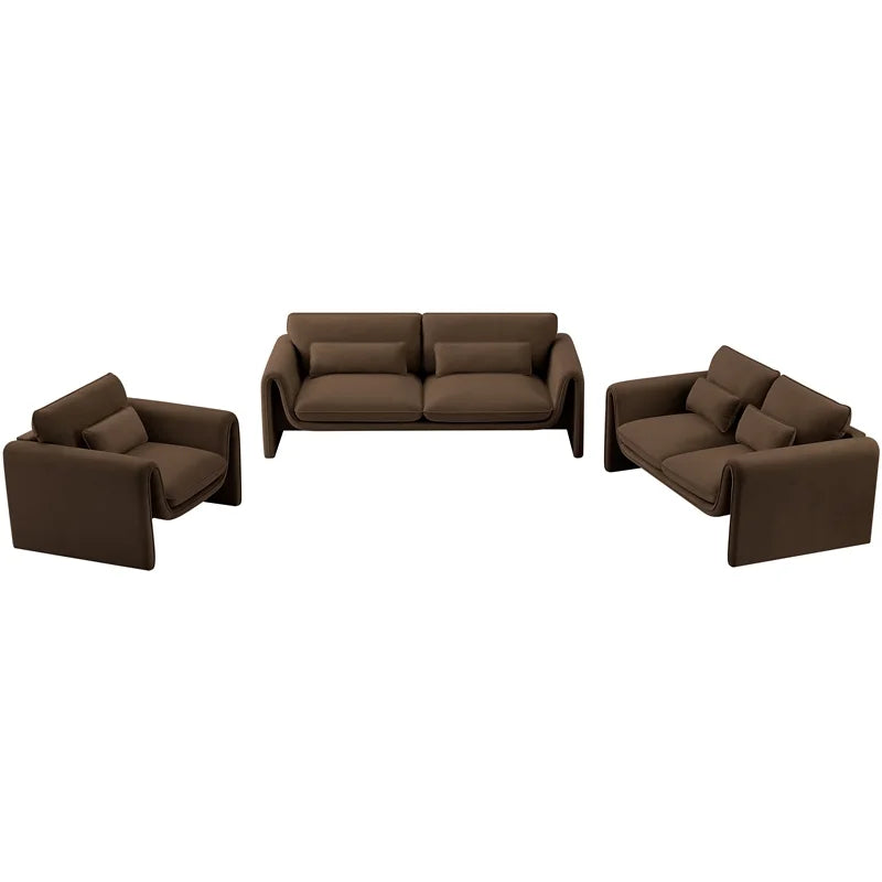 Brown Velvet Sofa X13027