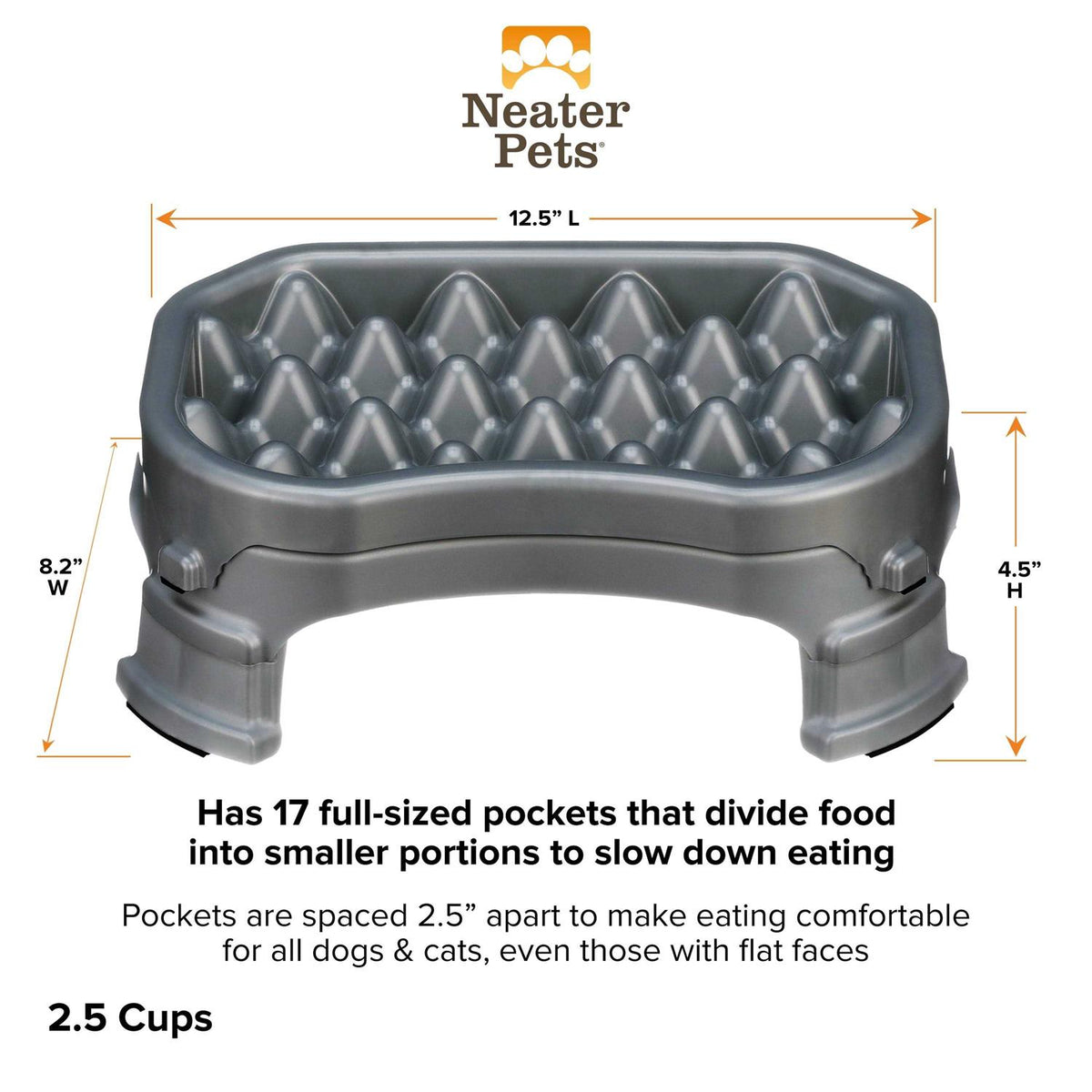 Raised Slow Feeder Dog Bowl I760248