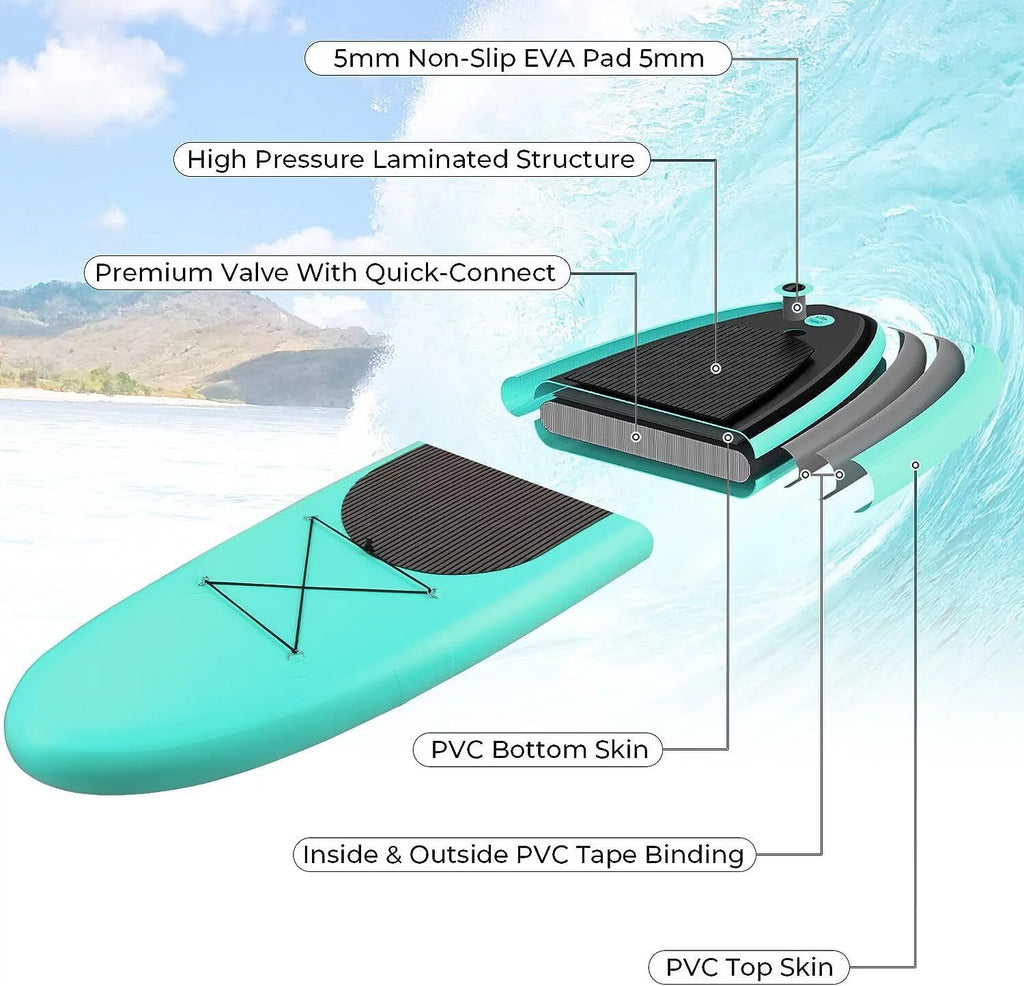 Inflatable Stand Up Paddle Board with Non-Slip Deck I6028