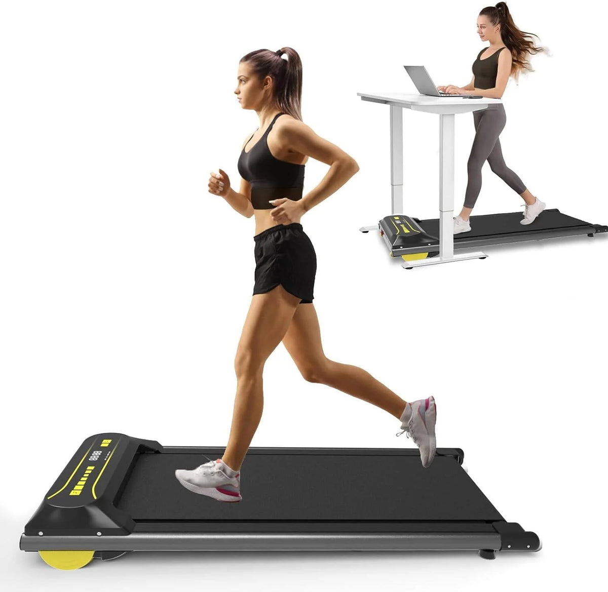 Blue Portable Walking Pad Treadmill with Remote Control O707339