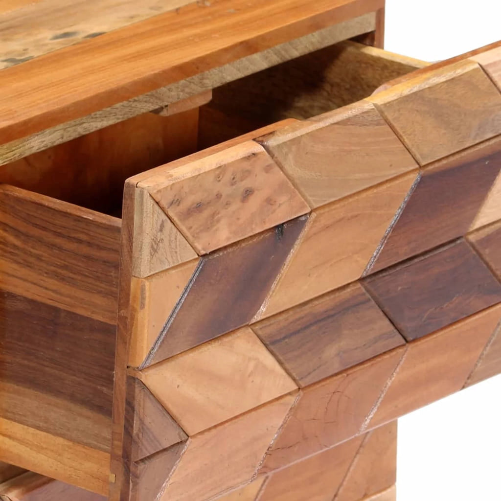 Bedside Cabinet Solid Reclaimed Wood J125843
