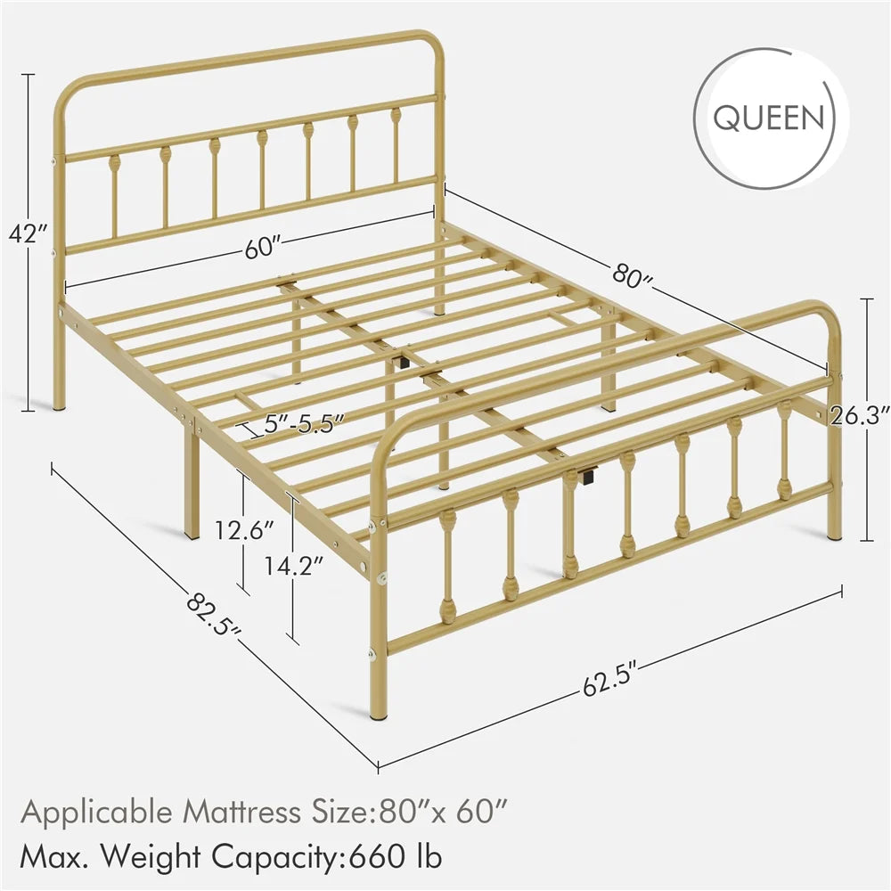 Queen Bed with High Headboard Q983