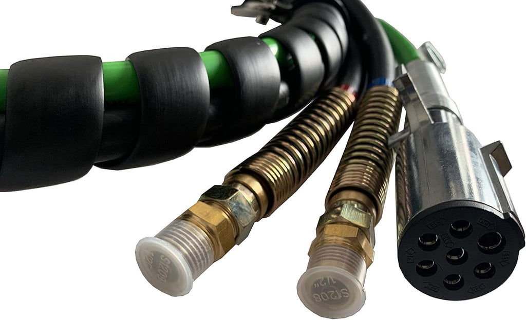 3 in 1 Air Brake Line 15 Feet Copper Electrical Cable ABS Wire & Air Line Hose Assembly A89626