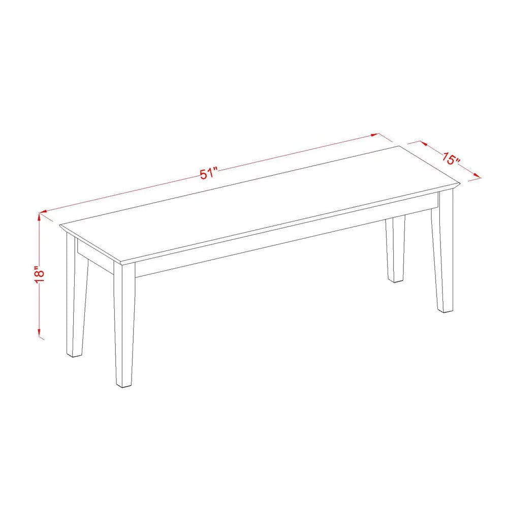 Cappuccino Dining Room Bench with Wood Seat C825