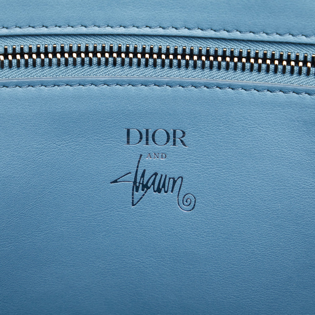 Blue Calf Leather Tote Bag P5606