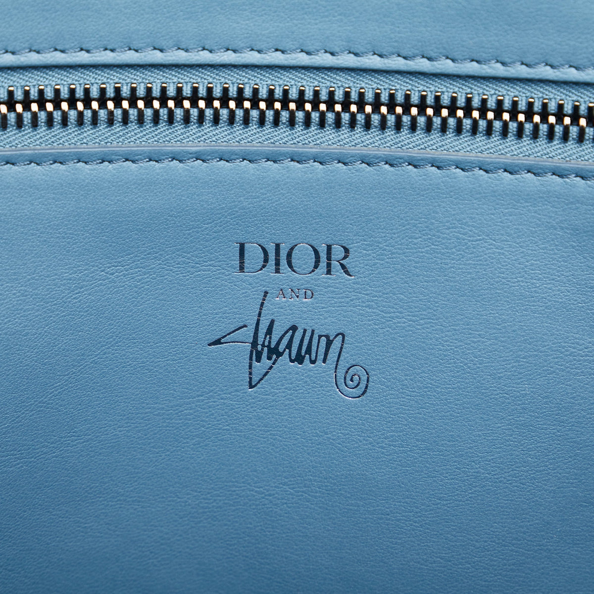Blue Calf Leather Tote Bag P5606