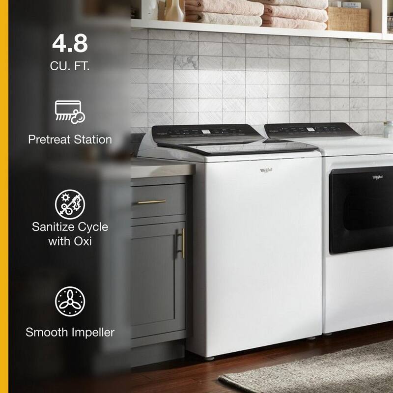 4.8 cu. ft. Top Load Washer with Impeller in White P651625