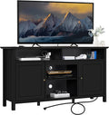 Black TV Stand with Doors up to 65 in R7756