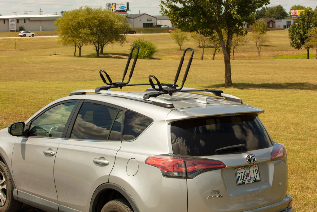 Black Roof-Mounted Kayak Carrier with Straps & Hardware R75887