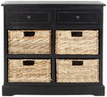 2-Drawer Storage Unit with 4 Wicker Baskets F4500