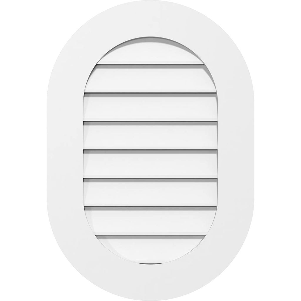 Vertical Round Ended Surface Mount PVC Gable Vent B69902