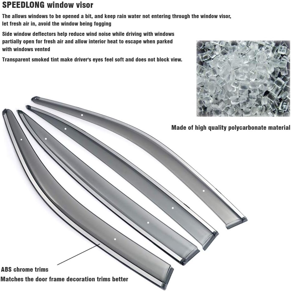 Car Window Visor Vent Shade Deflector Sun Rain Guards Y197