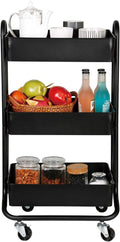 3 Tier Metal Rolling Utility Storage Cart with Wheels K955705