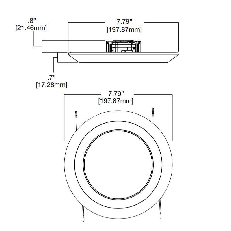 6x22 13.2W LED Surface Downlight 3000K L262