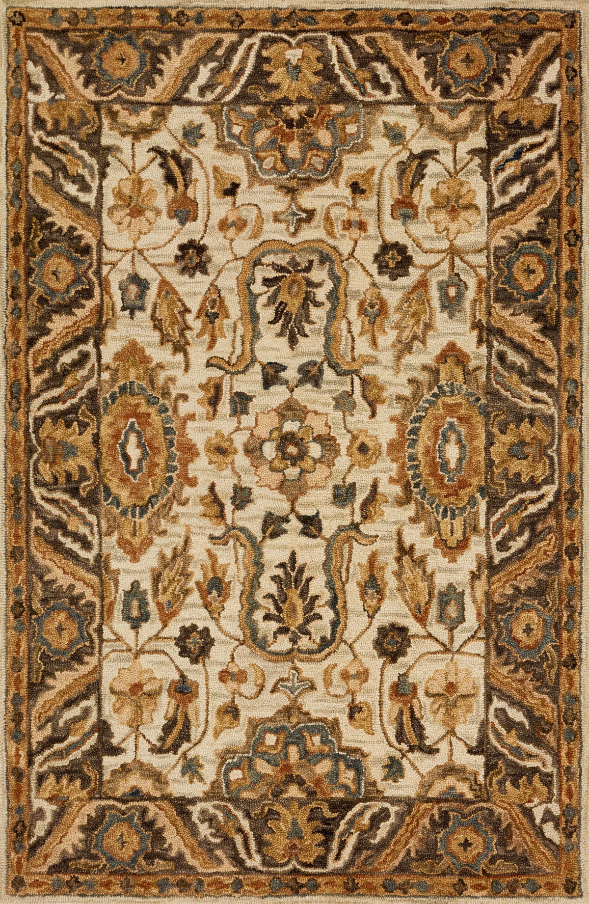 Ivory Dk Taupe 9'3 x 13' Rug D436
