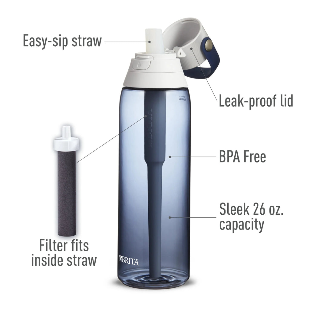 26oz Leak Proof Filtered Water Bottle with Straw G55695