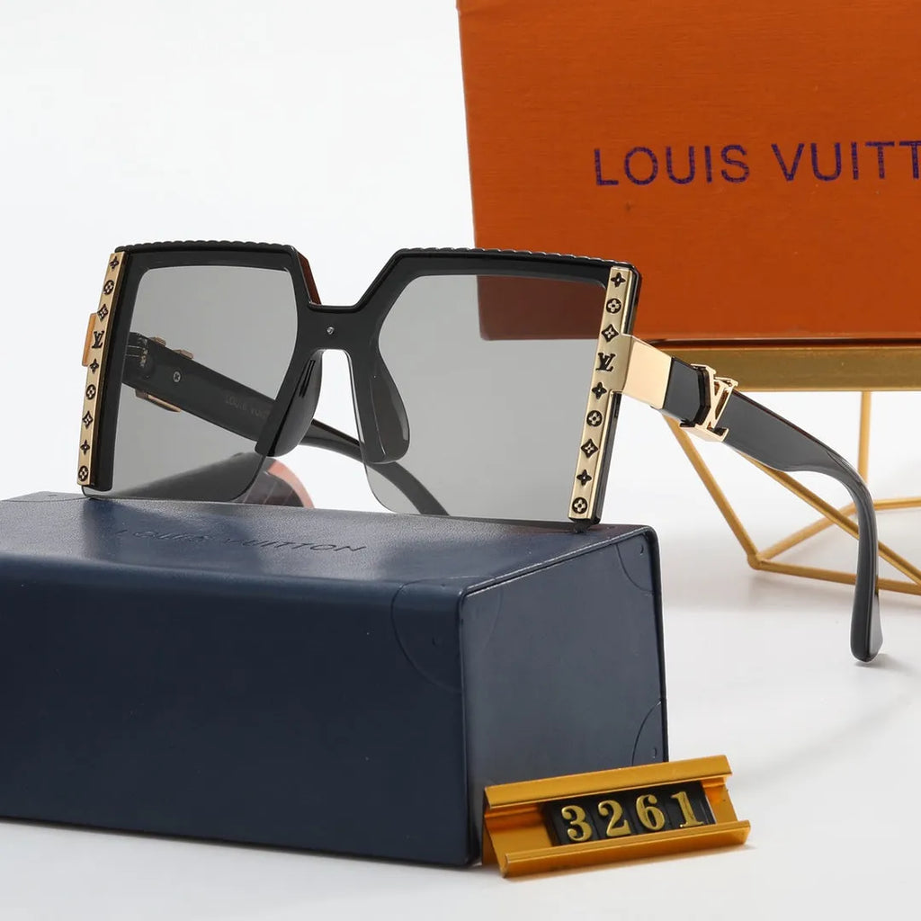 Luxury Four-Leaf Flower Half-Frame Polarized Sunglasses D28177
