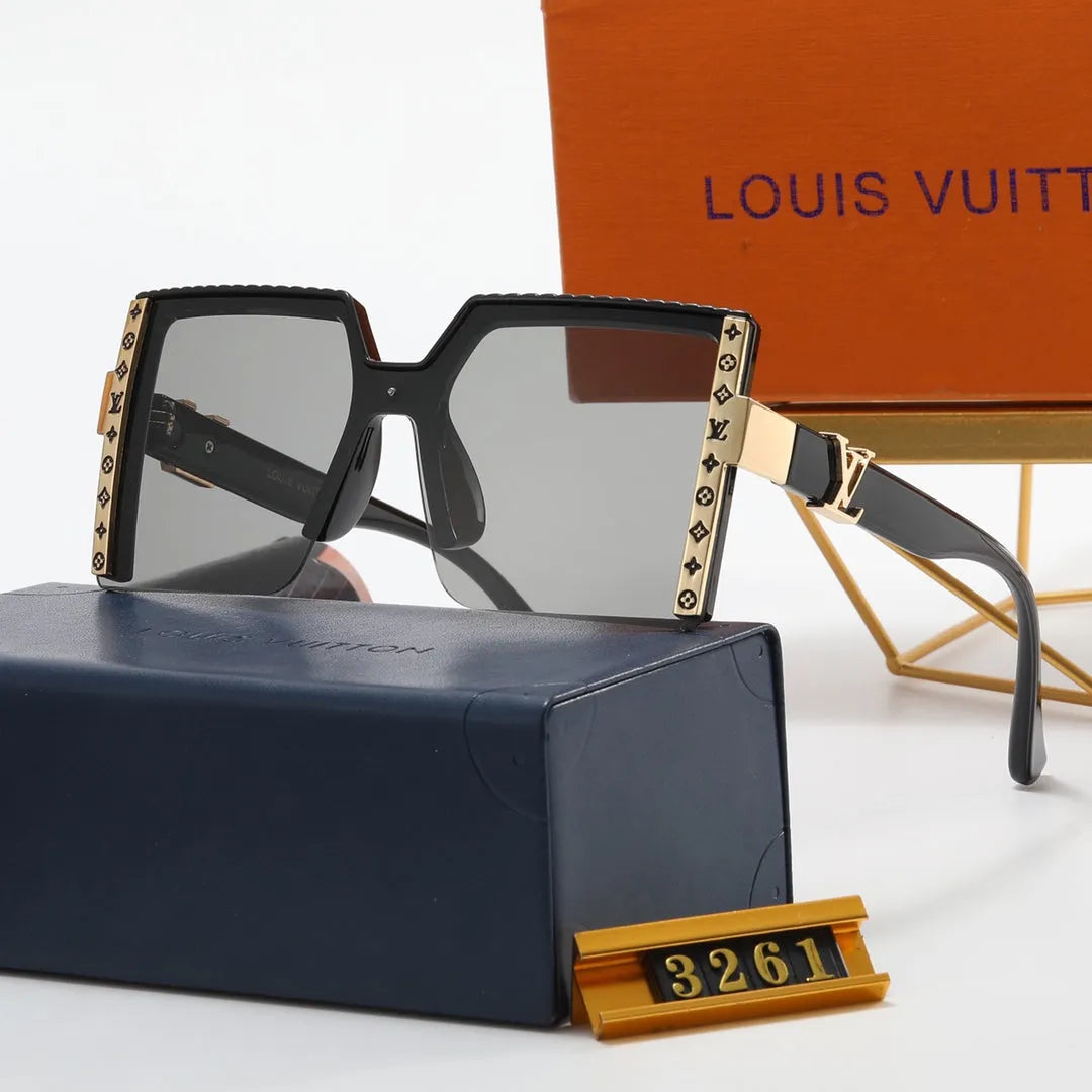 Luxury Four-Leaf Flower Half-Frame Polarized Sunglasses D28177
