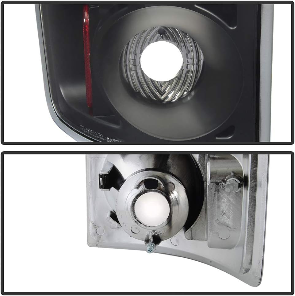Black Tail Lights Brake Lamps Pair Set Q87825