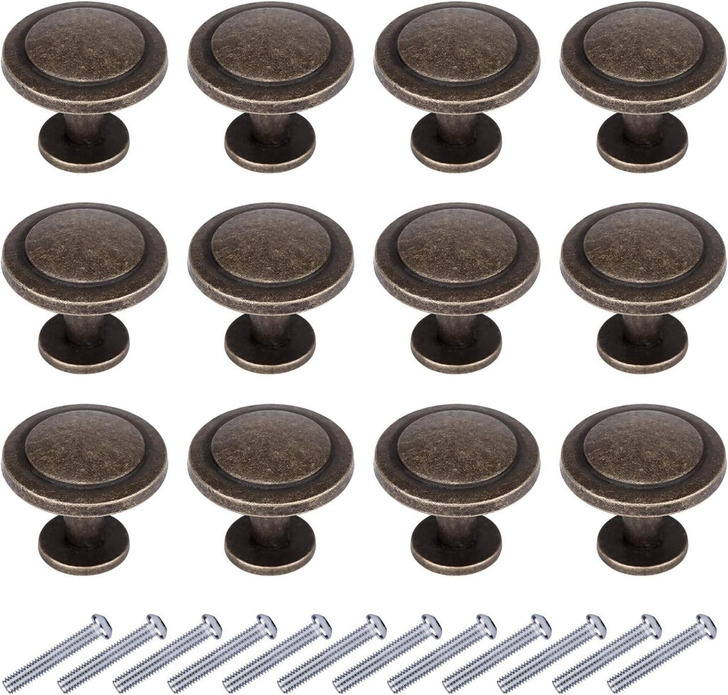 1-1/4 inch Matte Black 6 Pack Drawer Knobs G89157