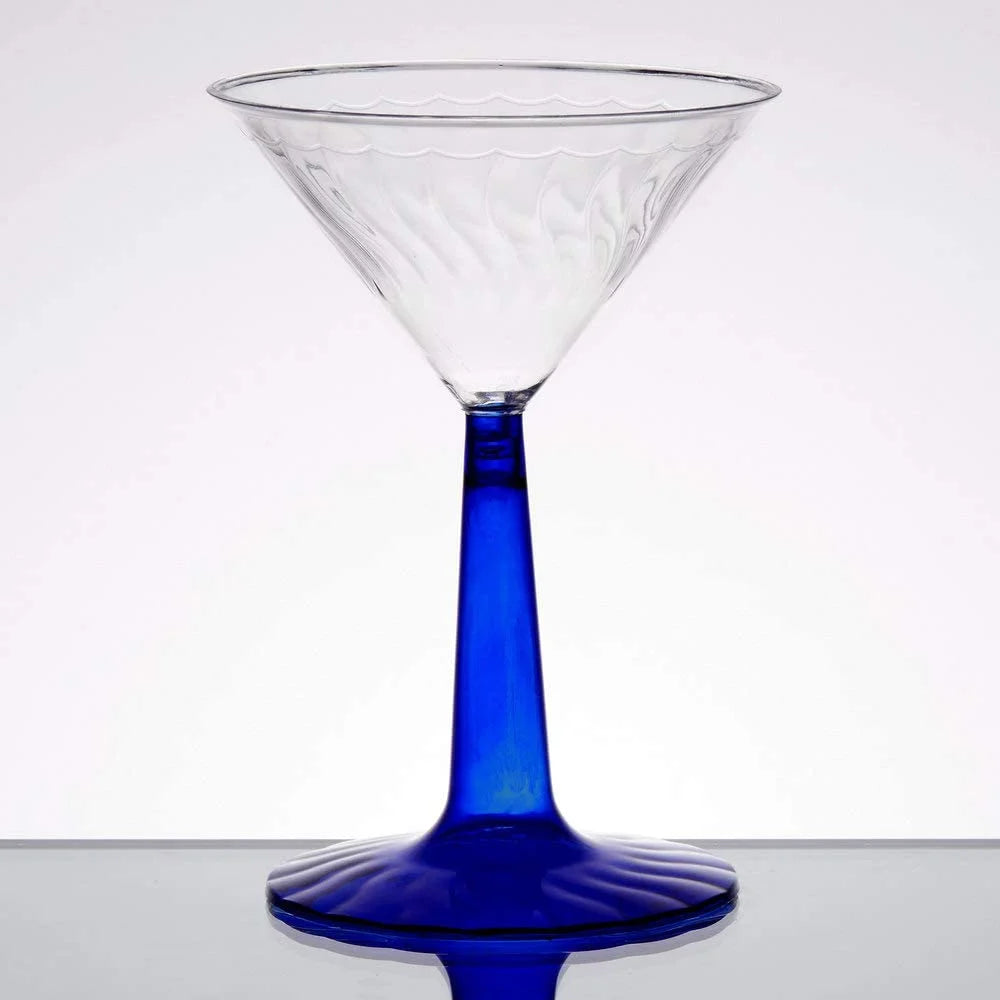 2-Piece 6-Ounce Blue Martini Glass S5720