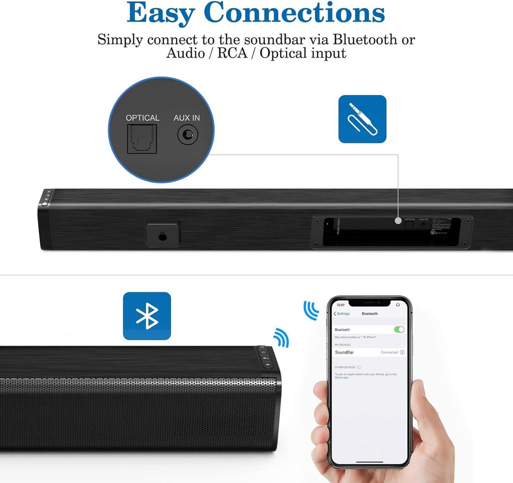 Wired & Wireless Bluetooth 5.0 Soundbar U43992