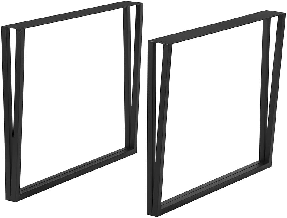 Black 28” Height 24” Wide Metal Table Legs 2 PCS F94627