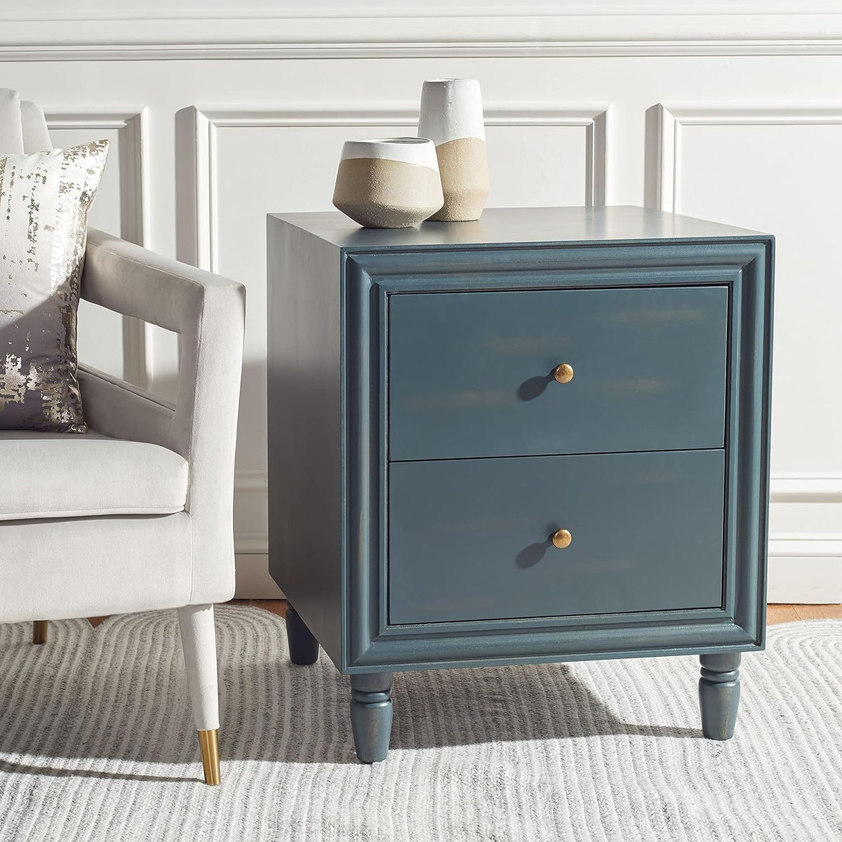 Steel Teal Accent Table M227444