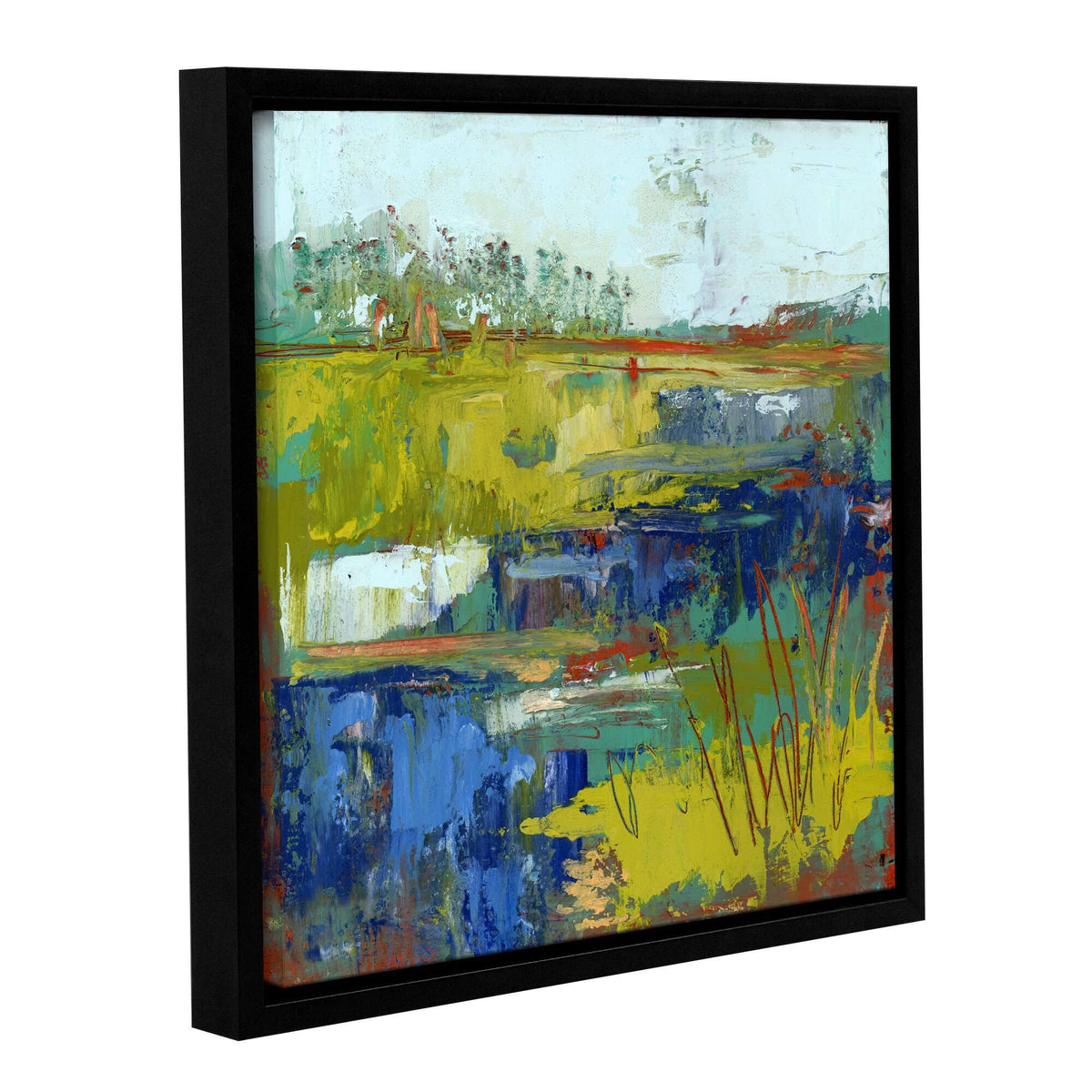 Abstract Gallery Wrapped Floater-framed Canvas 10x10 D129041