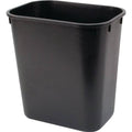 13 Quart Rectangular Wastebasket Black Package of 12 N892