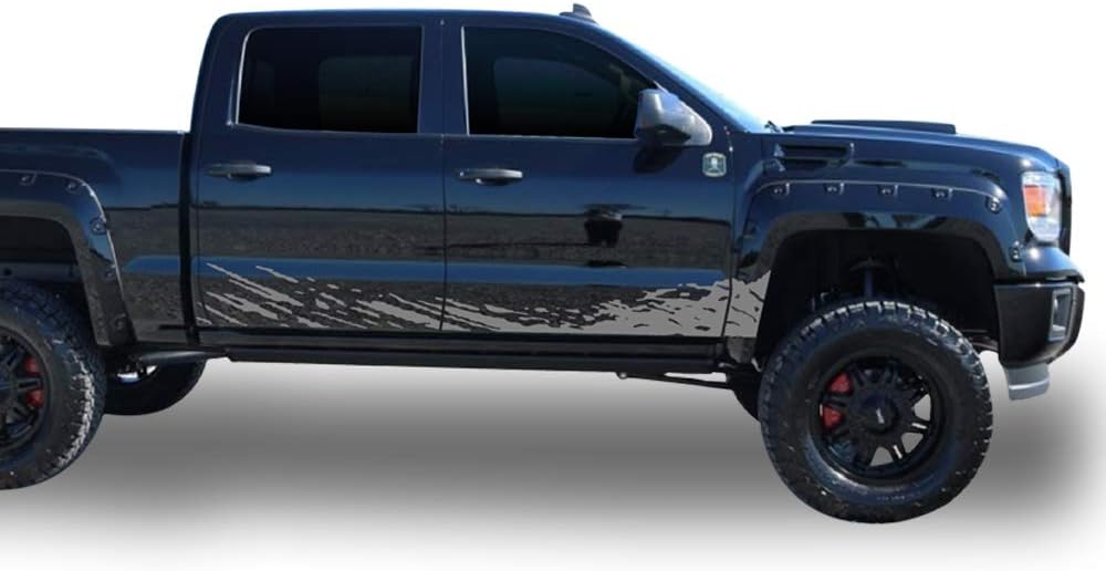 Black Mud Splash Decal Sticker Pack of 2 R614