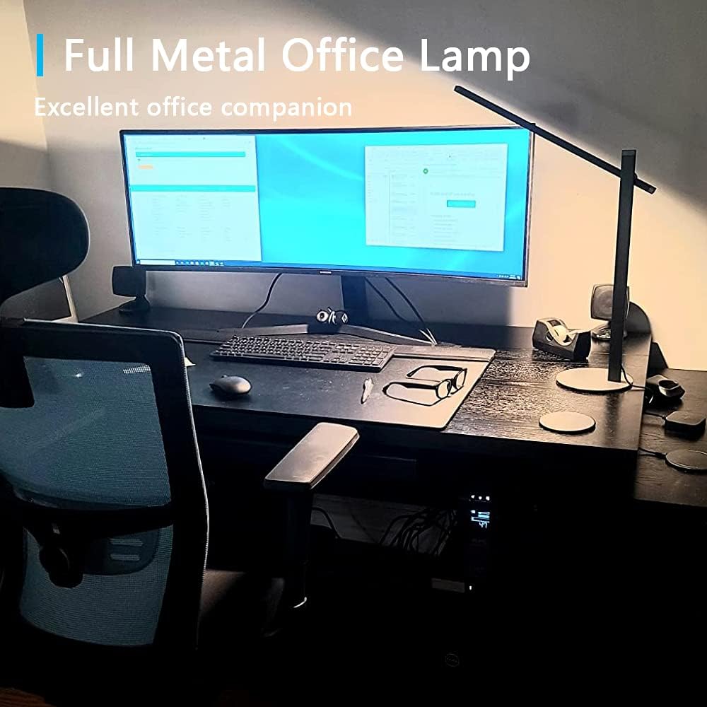 LED Desk Lamp, Full Metal, 180° Folding, 3000K, Dimming Touch Control L504