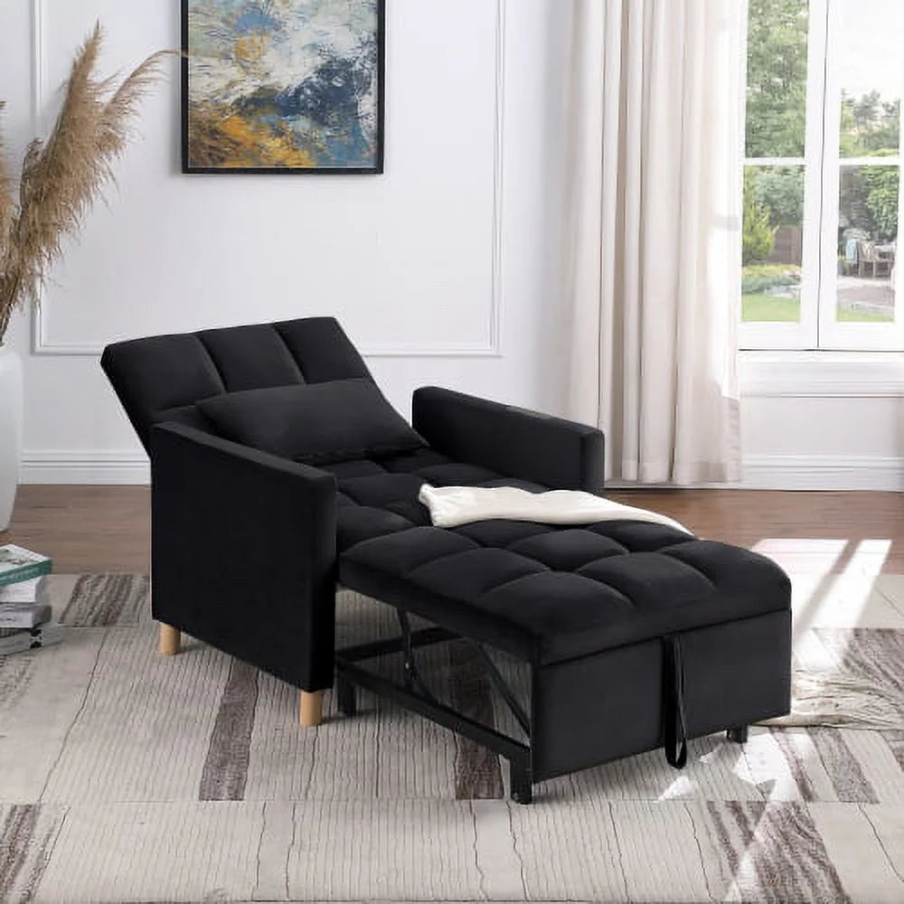 Convertible Sleeper Sofa Chair Bed Velvet V98609