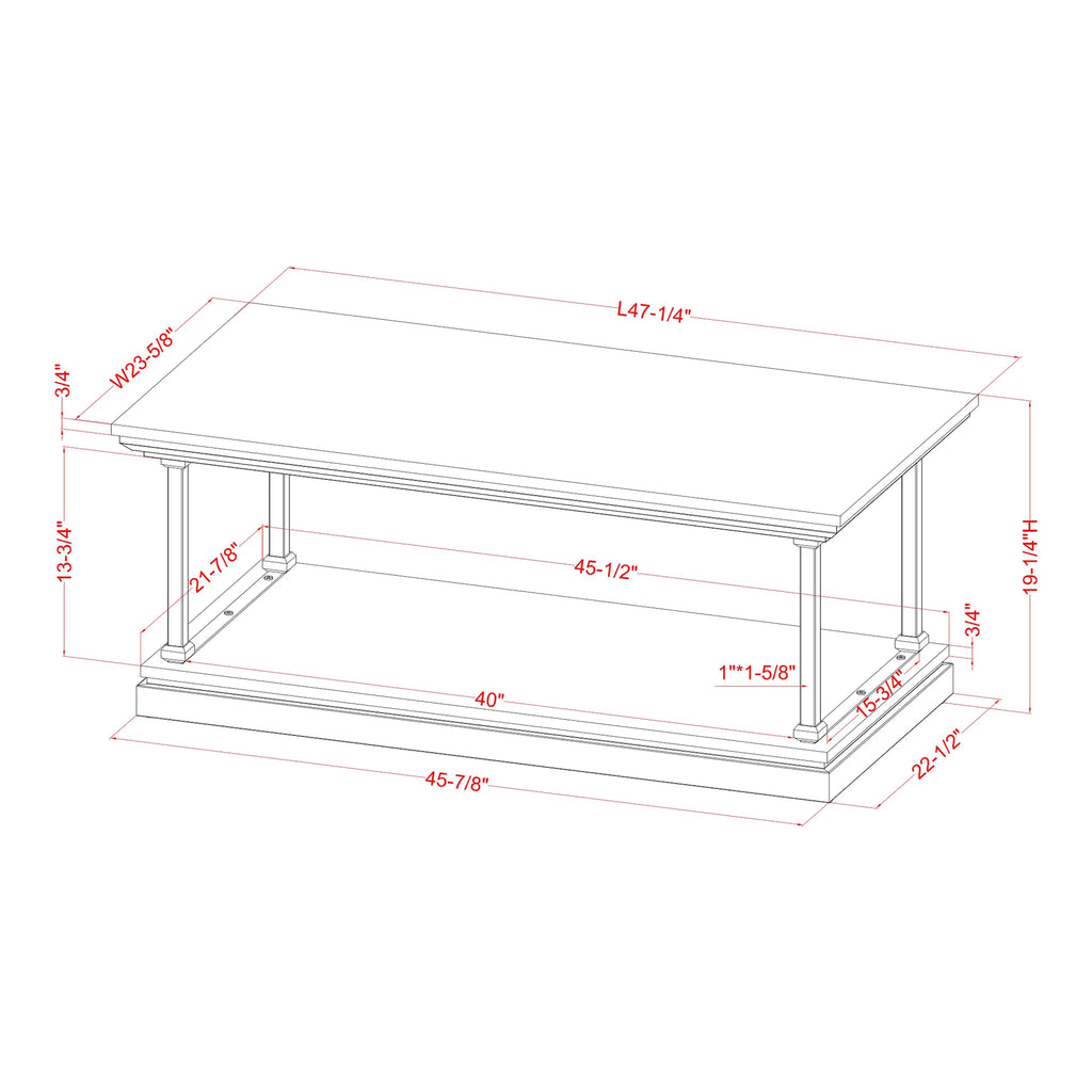 3-Piece Antique Gray Coffee Table Set G842