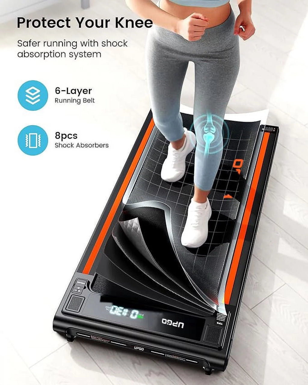 2.5HP Walking Pad Treadmill with Remote Control M483538