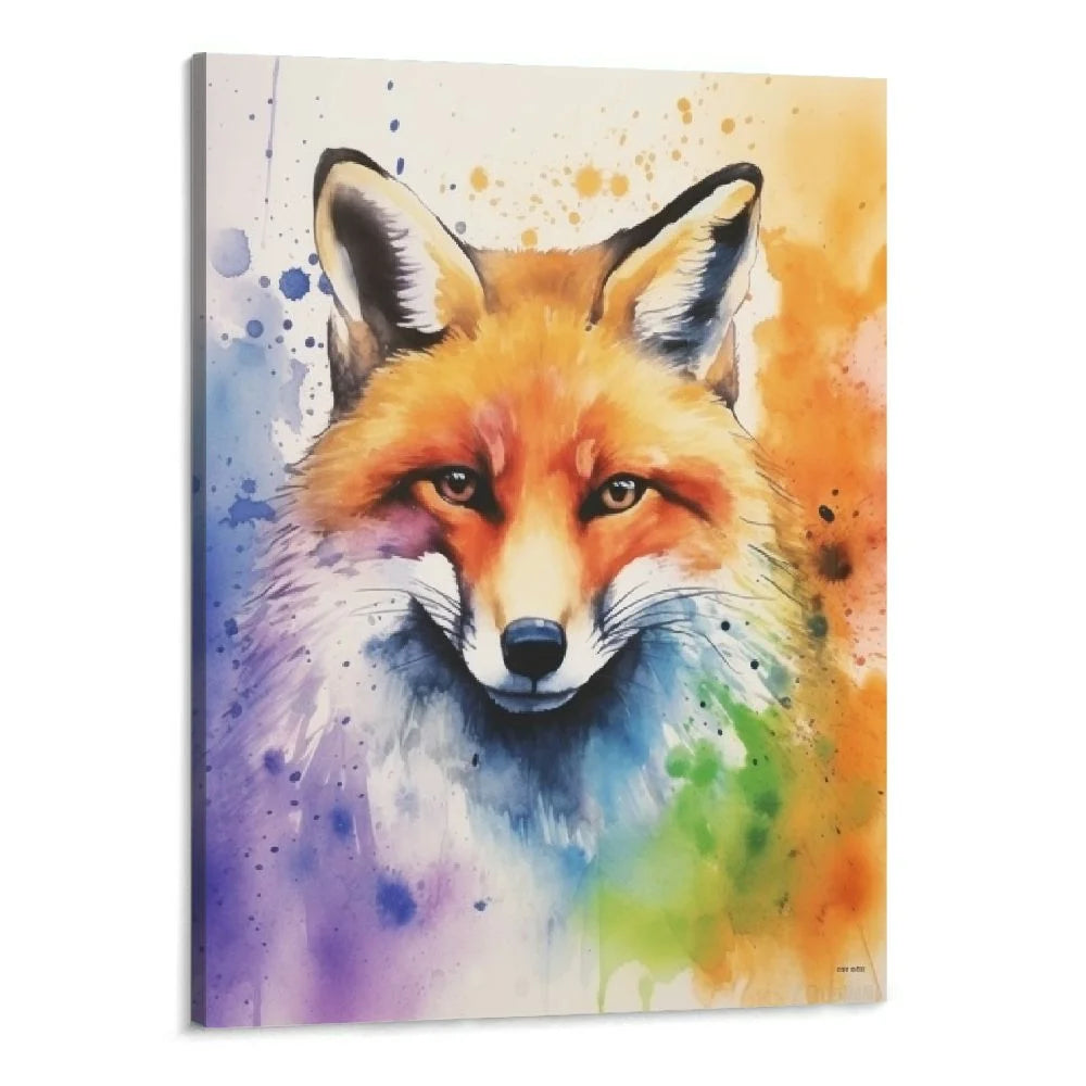 Fox Canvas Art Poster Print 16x20 Inch O536686