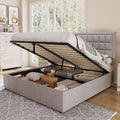 King Size Lift Up Storage Upholstered Platform Bed Frame K744146