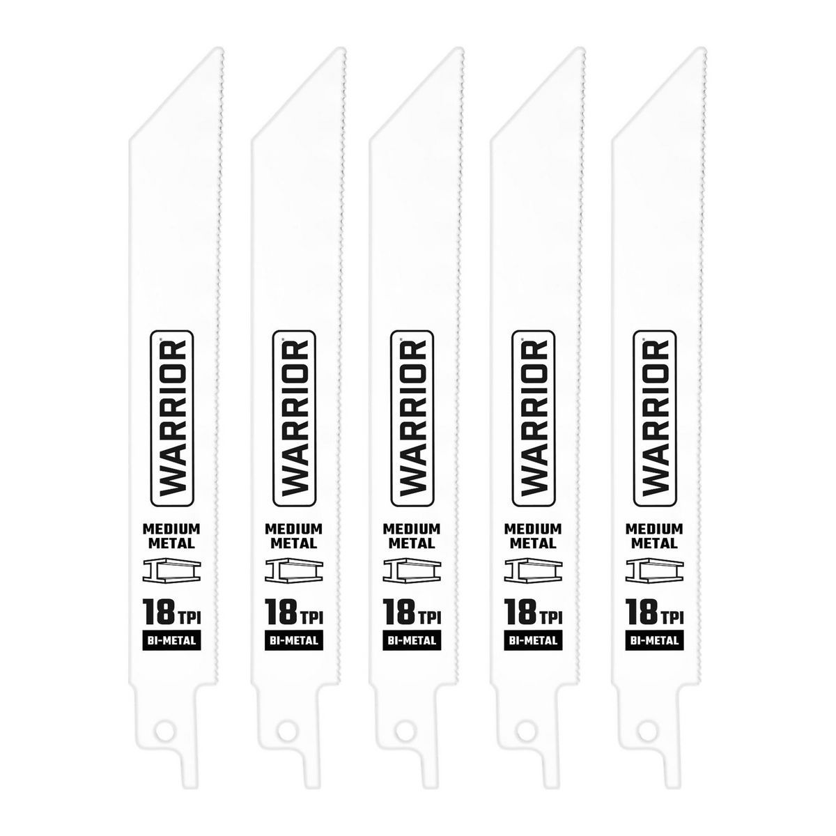 6 in. 18 TPI Bi-metal Reciprocating Saw Blades, 5 Pack C9609