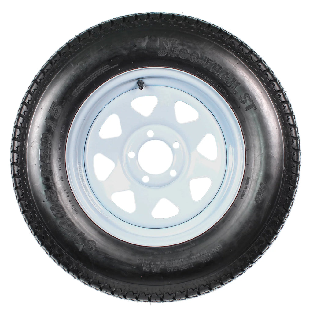 ST205/75D15 5 Lug Trailer Tire On Rim C30831
