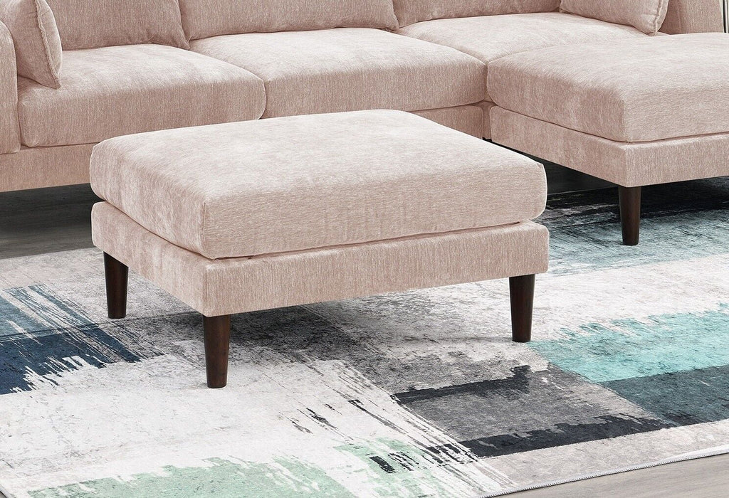 5pc Modular Sectional Set with Armless Chair Corner Wedge and Ottoman G532834