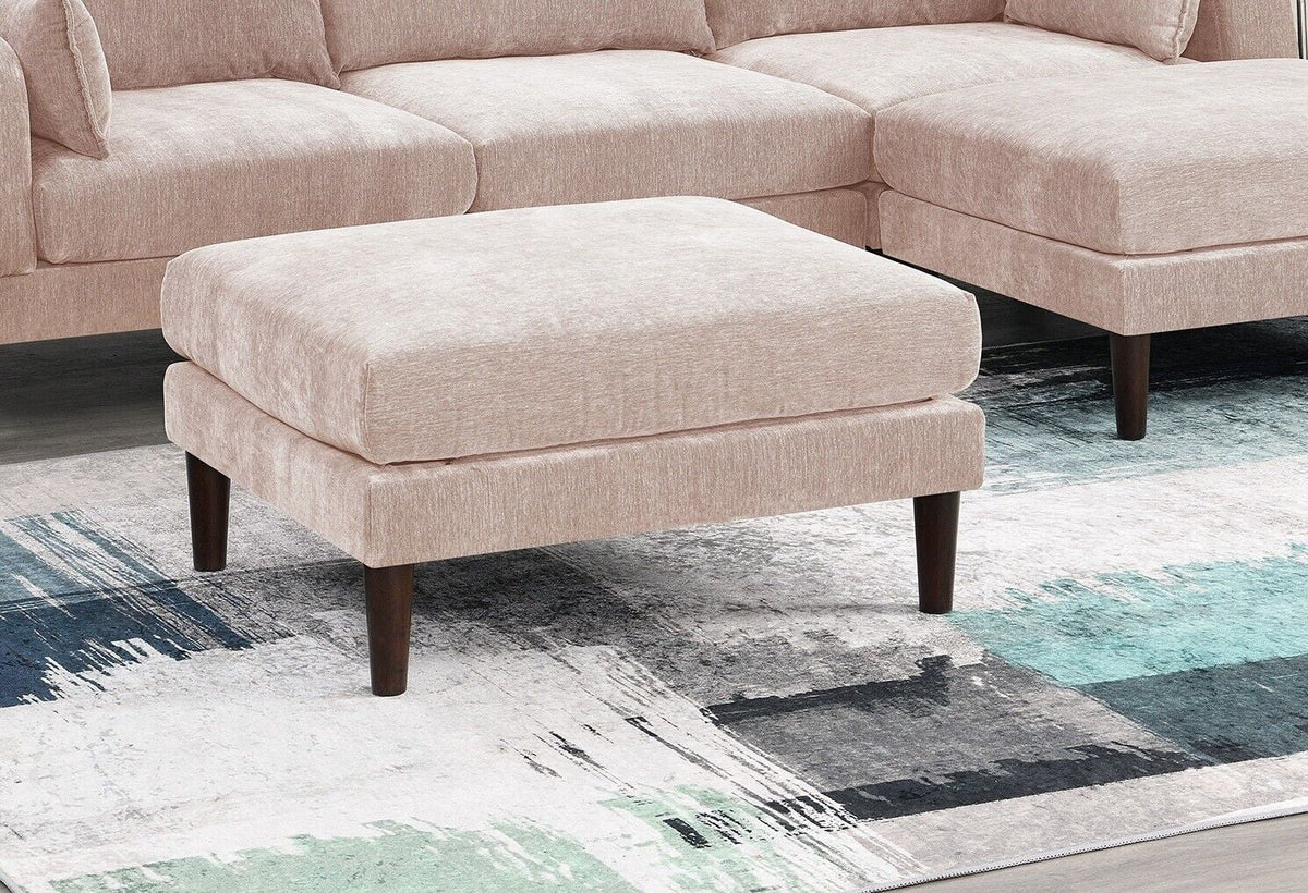 5pc Modular Sectional Set with Armless Chair Corner Wedge and Ottoman G532834