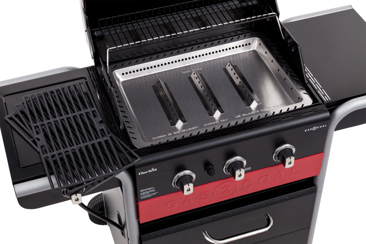 3-Burner Gas & Charcoal Combination Grill S383