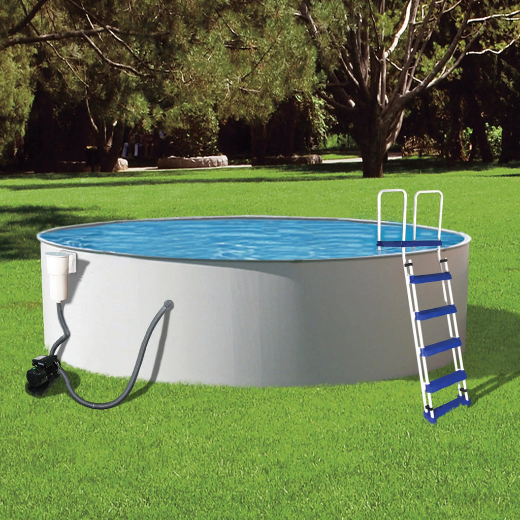 Round 52-in Deep Metal Wall Swimming Pool N349994