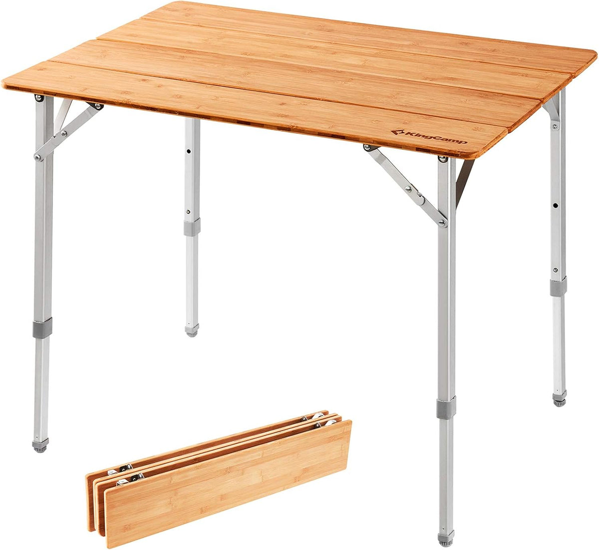 Folding Camping Table with Adjustable Height Aluminum Legs B692175
