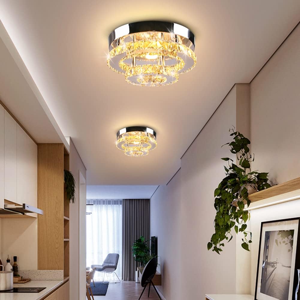 LED Crystal Flush Mount Ceiling Light W8028