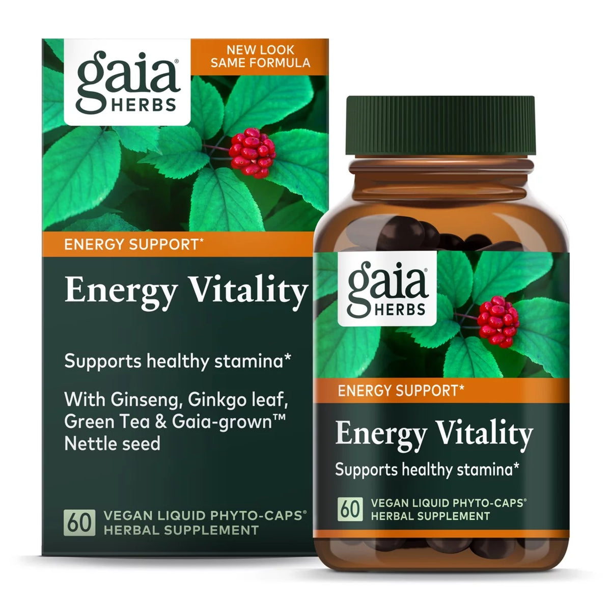 Energy Vitality 60 Vegan Liquid Phyto-Caps U1044