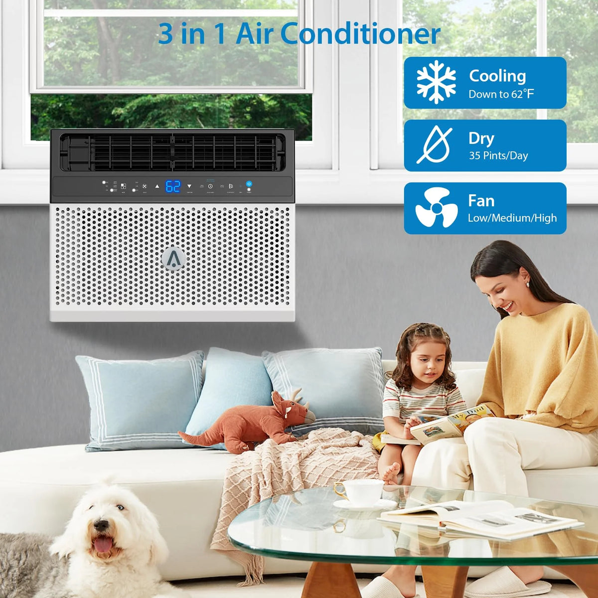 6000 BTU Window Air Conditioner with Remote Control F994