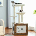 Cat Tree with Litter Box Enclosure and Scratching Posts I26095