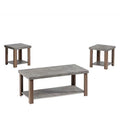 Gray & Oak Cocktail Table & 2 End Tables E7999